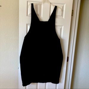 Zanzea cotton overall dress in black XXL